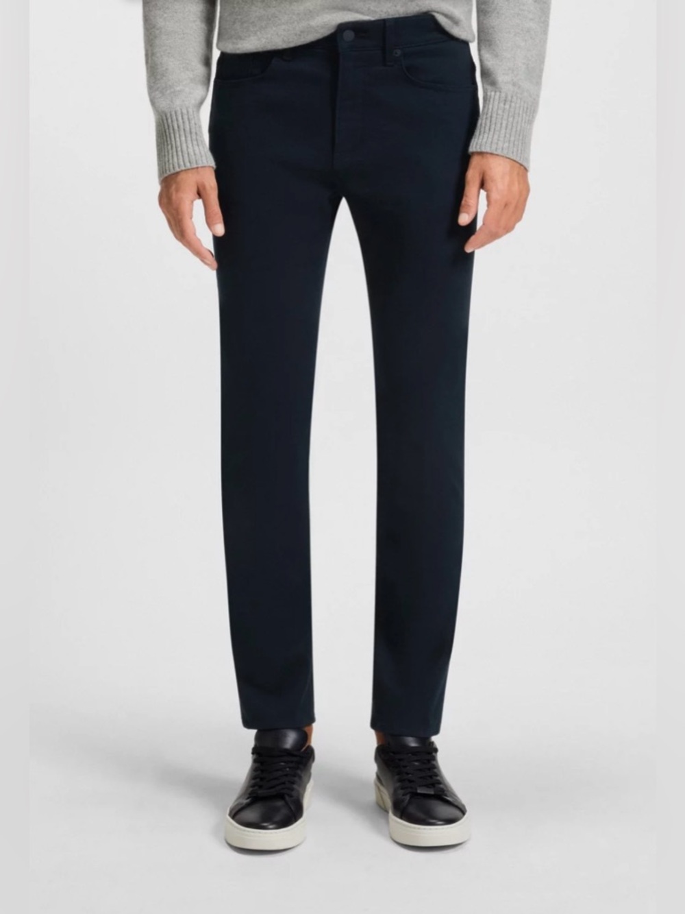 HUGO BOSS DELAWARE SLIM-FIT TROUSERS IN BRUSHED SATIN